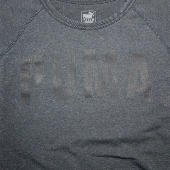 Puma Scoop Neck Spell-Out Pullover Gray S‎ - Picture 3 of 7